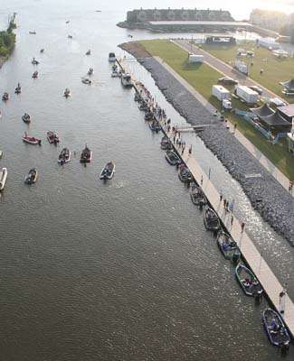 <p>
	 </p>
<p>
	The final 12 line up against the dock on the right side of Ingalls Harbor.</p>
