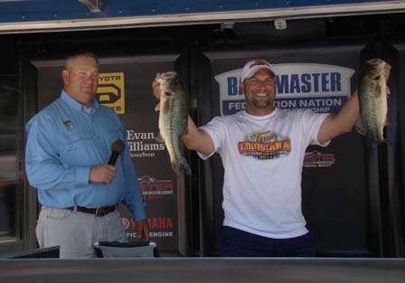With 15-12, Louisiana's Jason Pecararo leads his team after Day One of the Central Divisional at Missouri's Table Rock Lake.