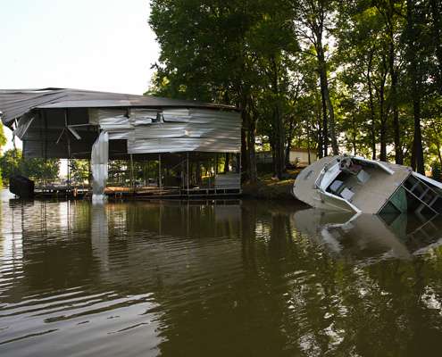 <p>
	There was extensive flood damage to this marina in Pool 6 of the Arkansas River.</p>
