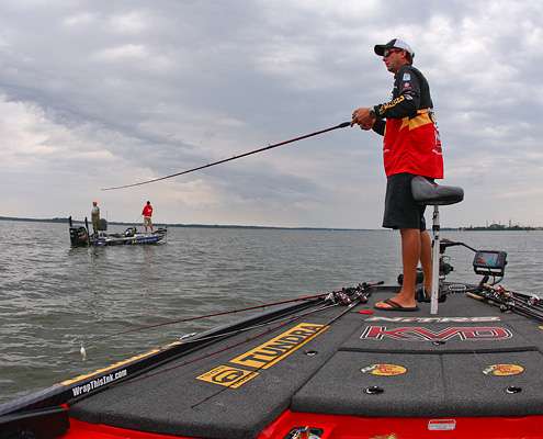 <p>
	Kevin VanDam tried to lock up his fourth straight Toyota Tundra Bassmaseter Angler of the Year title on Lake Wheeler. The following are photos of VanDam from Day Two.</p>
