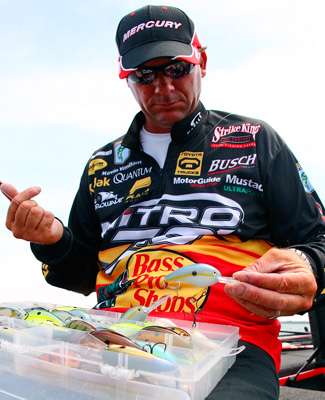 <p>
	Boxes of his Sexy Shad crankbaits are in the boat at all times. </p>
