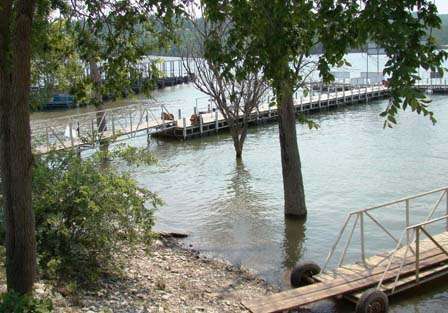 <p>
	The water at Table Rock is still high, after the area received more than 13 inches of rain in late April.</p>
