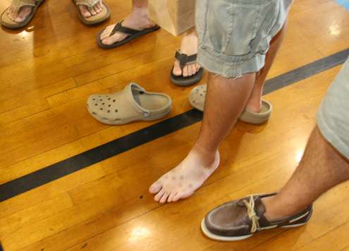 <p>
	 </p>
<p>
	The best sandals tan went to Paul Rini and his Crocs.</p>
