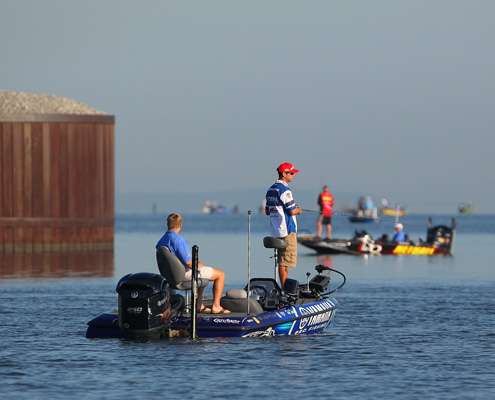 <p>
	Todd Faircloth was fishing a location where he caught several of his fish during the last Elite Series event on Lake Wheeler. </p>
