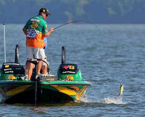 <p>
	Tietje was rewarded with a small keeper that came off a main river ledge. </p>
