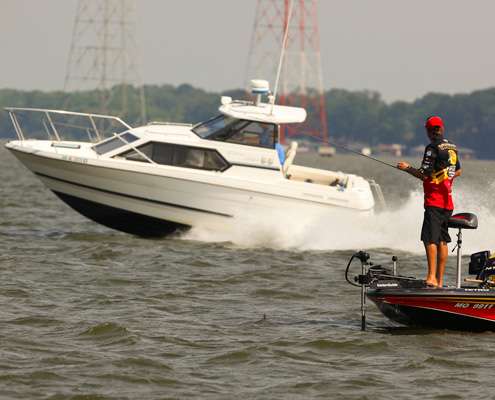 Recreational boat traffic picked up early on the weekend.
