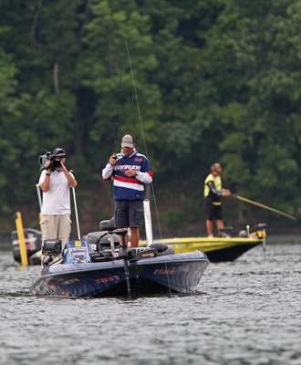 <p>
	David Walker and Skeet Reese are fishing in close proximity to one another.</p>
