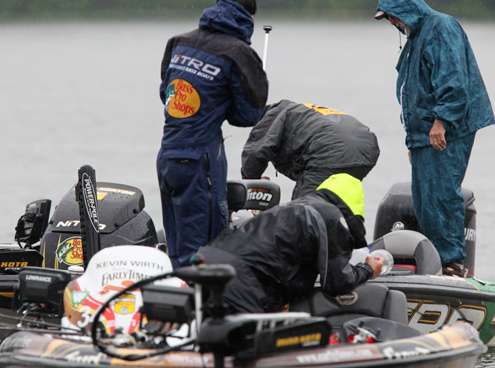 <p>
	All eyes were on Horton and the monster bass he landed.</p>
