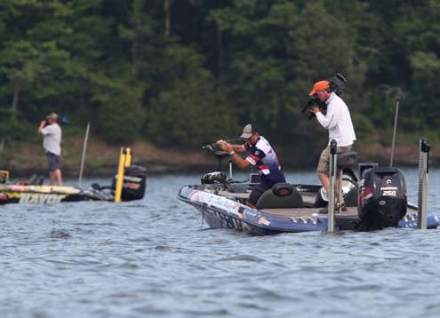 <p>
	Walker moves down to the passenger seat as his biggest fish of the day makes a run.</p>
