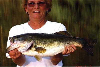 <p>
	<strong>Teresa Smith</strong></p>
<p>
	10 pounds, 2 ounces</p>
<p>
	Private Lake, N.C.</p>
<p>
	Bass Assassin worm (junebug/chartreuse)</p>
