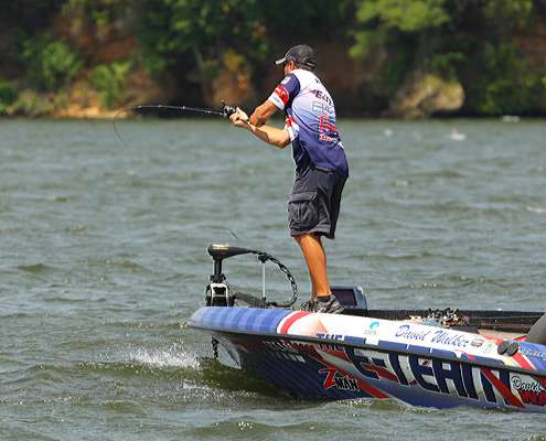 <p>
	Walker thew a texas rig for most of the tournament. </p>
