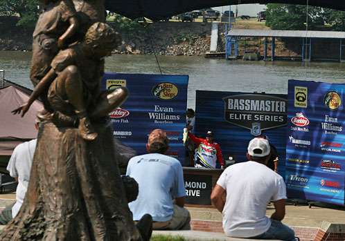 <p>
	 </p>
<p>
	The scene at Little Rockâs Amphitheater as Matt Reed holds up a fish.</p>
<p>
	 </p>
