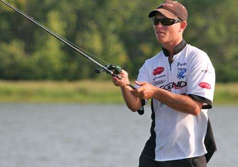 <p>
	 </p>
<p>
	Andrew Upshaw has a trying day on the water Sunday going up against teammate Ryan Watkins to become the first College B.AS.S. to make the Classic.</p>
