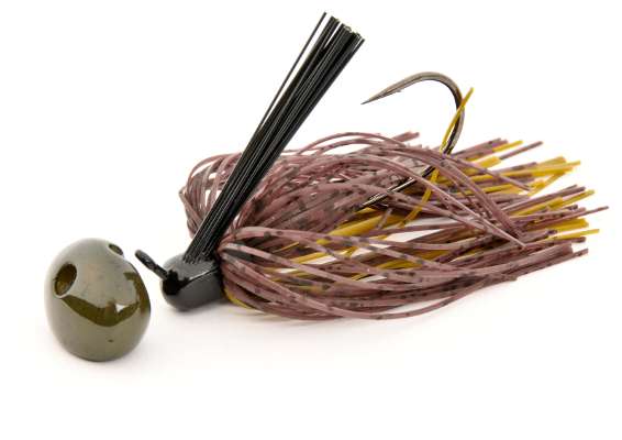<p>
	<strong>Buckeye Lures: 2-Part Jig</strong></p>
<p>
	This revolutionary football-head jig has a separate hook and skirt that allows the head to slide up the line when you have a fish on, taking leverage away from the bass and improving your chances of catching the fish. This jig comes with a variety of weighted heads for maximum depth coverage and ease of use.</p>
