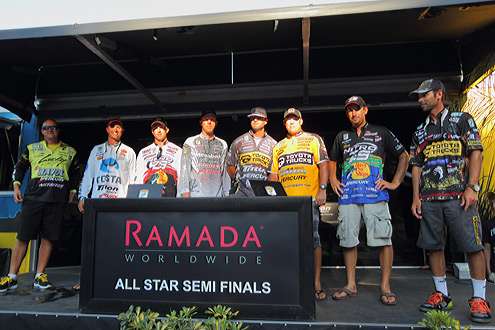<p> 	 </p> <p> 	These eight anglers move on to Fridayâs Evan Williams Bourbon All-Star Championship on the Alabama River.</p> 