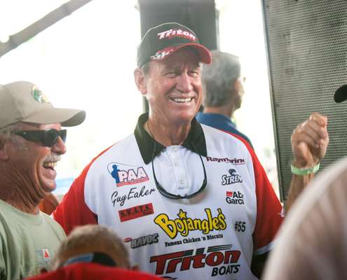 <p>
	 </p>
<p>
	B.A.S.S. veterans, such as Guy Eaker, will be fishing in a Legends tournament on Sunday. </p>

