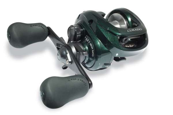 <p>
	<strong>Shimano: Curado G</strong></p>
<p>
	With four Shimano SUS bearings and an A-RB (anti-rust) roller bearing, the new Curado G reels weigh 6.9 ounces  and each will handle 155 yards of 10-pound test mono or 120 yards of 50-pound PowerPro braid. The Curado 200G7 and 201G7, with 7.1:1 gear ratios, will retrieve 30-inches of line per crank; the Curado 200G6 and 201G6, with 6.5:1 gear ratios, will pull in 27-inches of line per crank; while the Curado 200G5 winds in 23-inches of line per crank with its 5.5:1 gear ratio.</p>
