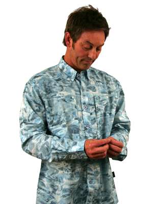<p>
	<strong>Aqua Design: Adventure Technical Fishing Shirt</strong></p>
<p>
	The new Adventure Technical Fishing Shirt offers more than double the cargo capacity of any previous Aqua Design fishing shirt, camo-printed underarms and back mesh vents. It comes in four natural skyward camo colors. </p>
