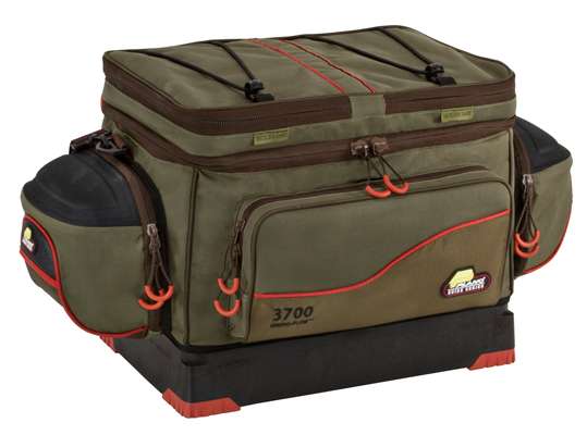 <p>
	<strong>Plano: Hydro-Flo Tackle Bag</strong></p>
<p>
	Part of Planoâs Guide Series, the Hydro-Flo Tackle Bag features a clever system that allows water to flow right through the back instead of collecting and damaging contents. The base is impact resistant with non-skid rubber to keep the bag from sliding around the boat. The 4674 model includes five 3700 StowAway utility boxes and two 3600-size boxes, as well as various side pockets and pouches.</p>
