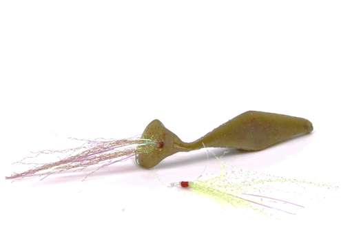 <p>
	<strong>Zappu: Shooting Star</strong></p>
<p>
	The Shooting Star is designed to give extra flash and action to any soft plastic, like the Optimum Double Diamond swimbait shown here. Colors that are available are pearl, brown and chartreuse.</p>
