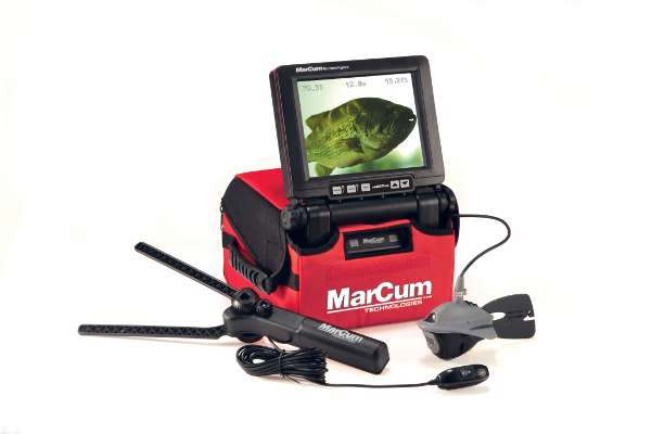<p>
	<strong>Marcum: VS825SD</strong><br />
	The Marcum Underwater viewing system gets anglers down inside the world of the fish. Each comes complete with LCD monitor, camera optics and cable, rechargeable battery with charger and a soft-sided carrying case.</p>

