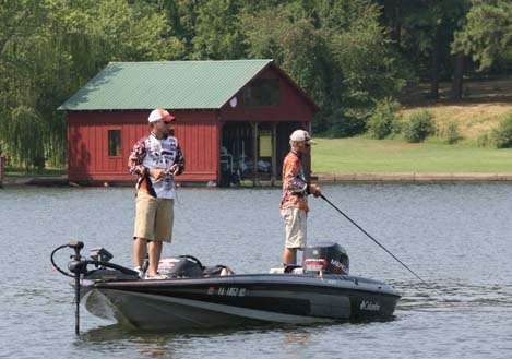 <p>
	 </p>
<p>
	Virginia Tech anglers Wyatt Blevins and Carson Rejzer fish in the finals.</p>
