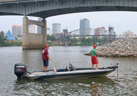 <p>
	 </p>
<p>
	Southern Illinois anglers Bryan Partak and Dominick DiNovo fish in the shadow of downtown Little Rock.</p>
