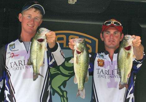 <p>
	 </p>
<p>
	John Anderson and Brandon Foard of Tarleton State were sixth with three fish weighing 9-5.</p>
