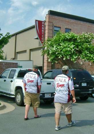 <p>
	 </p>
<p>
	Carter Norman and Trent Gephardt of UALR head to the Fish Factory in Little Rock to register for the Mercury College B.A.S.S. National Championship.</p>
