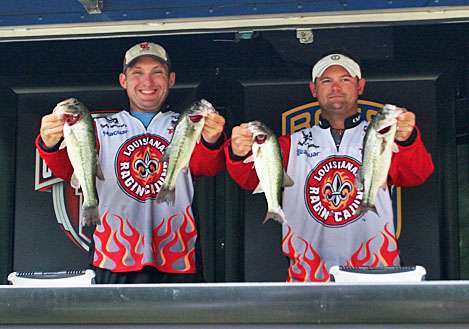 <p>
	Louisiana-Lafayette anglers Cody McCrary and Jordy Veillion were a lot happier with their Day Two results that put them in the top 10.</p>
