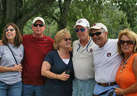 <p>
	The overjoyed parents and bass club sponsors of Auburn pose for a picture.</p>
