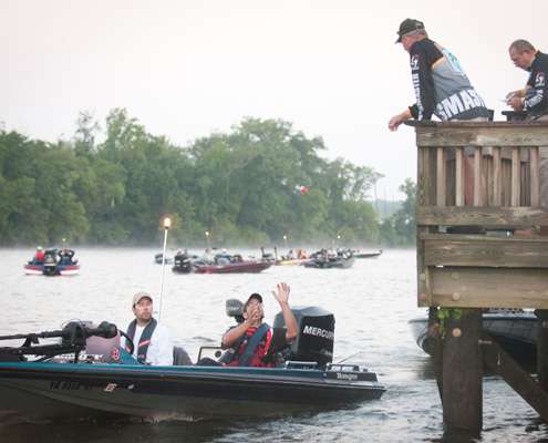 A keyfob flies in the air.
