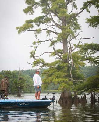 <p>
	Thilveros tried his best at finding fish around trees during the high tide.</p>
