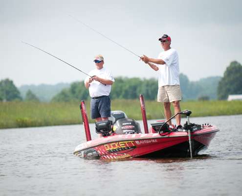 Boyd Duckett and his co-angler could be seen fishing in the Chickhominy area.
