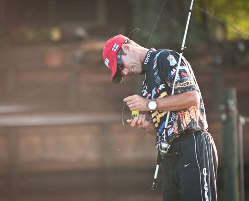 Iaconelli used Spike-It for a visual enhancer in the murky water.
