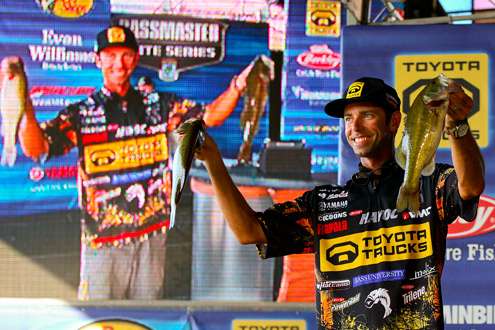 <p>
	Mike Iaconelli shows his best two.</p>
