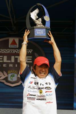 <p>
	Morizo Shimizu went from third place to first during the 2006 Elite Series Event on Kentucky Lake.</p>
