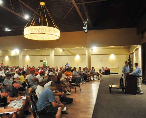 <p>
	B.A.S.S. Tournament Director Chris Bowes gives the anglers the lowdown on the Lake Erie event.</p>
