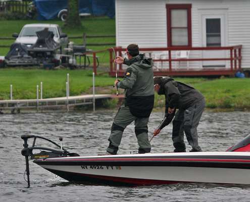 <p>
	Martinâs turn came shortly after and he fights the bass to the boat as Haley gets the net.</p>
