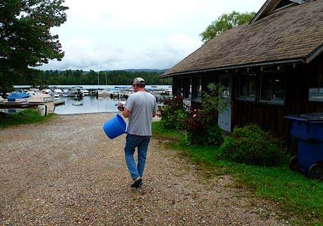 <p>
	Then we hit a donut place, a sub place, and at Twin Lakes he carries that bucket to the bait shop to buy some kind of bait fish.</p>
