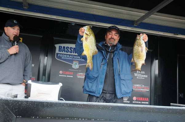 <p>
	George Cooper moved into second place with a limit of smallmouth.</p>

