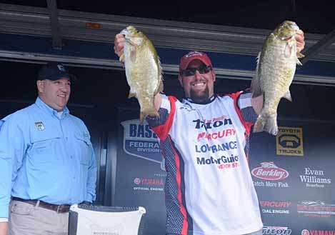 Joe Holland caught a couple of nice smallmouth today.</p>
