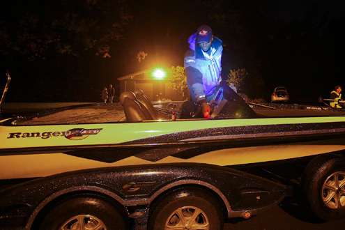 <p> 	Tournament leader Ish Monroe was the first angler to arrive at the boat ramp on the final day of fishing on Oneida Lake. </p> 