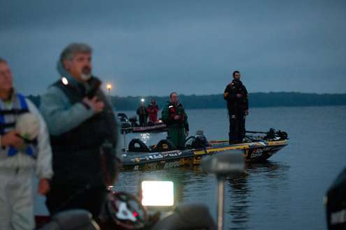 <p>
	The playing of the National Anthem is a B.A.S.S. tradition at every take-off and weigh-in.</p>
