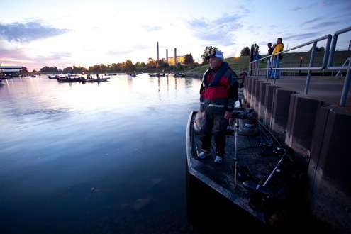 <p>
	Tommy Biffle is fishing out of an aluminum boat. </p>
