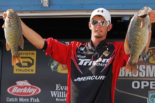 <p> 	 </p> <p> 	Kempkers finished sixth with 58 pounds, 8 ounces and caught all but one fish he weighed in on the new Strike King plastic bait fished on a drop shot. He used a 3/8-ounce or a 1/2-ounce weight depending on the wind.</p> 