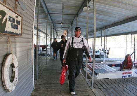<p>
	 </p>
<p>
	What started as a trickle turns into a flood as anglers make their way from the 700-slip marina to the B.A.S.S. weigh-in stage.</p>
