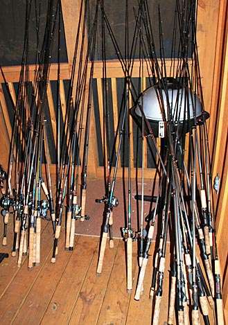 <p>
	 </p>
<p>
	At her rental condo, she has dozens of rods set out for quick picks each night as she packs her tackle for the the tournamentâs first day.</p>
