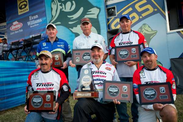 <p>
	These six men earned a trip to the 2012 Bassmaster Classic because of their excellent showing at the B.A.S.S. Federation Nation Championship presented by Yamaha and Skeeter, Nov. 3-5. From left, top row, are Matt McCoy, Tom Jessop and Josh Polfer; first row, John Diaco, Jamie Horton and Chris Price.</p>
