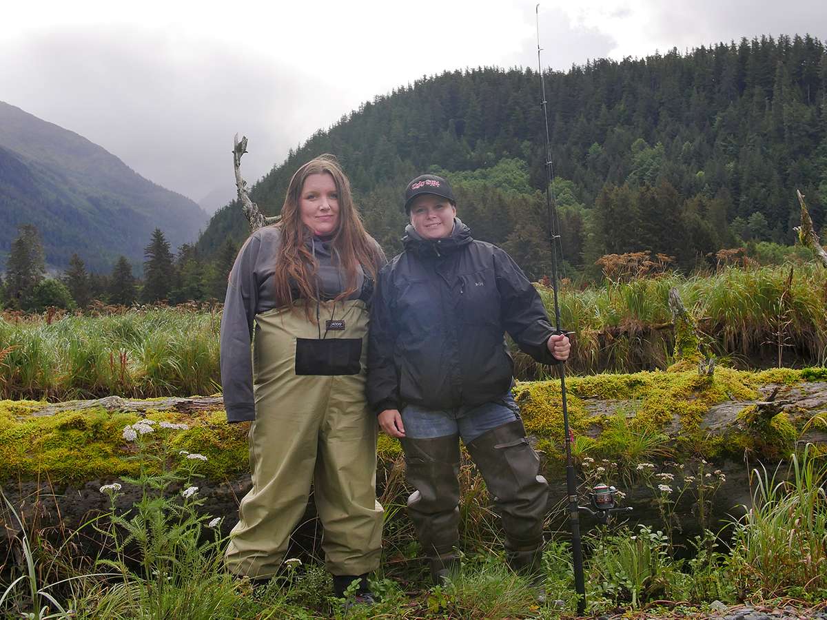 Grand Prize winner Katrina Knapp (left) and her friend Elizabeth Erickson, posing for a photo during a break in the Alaskan weather.